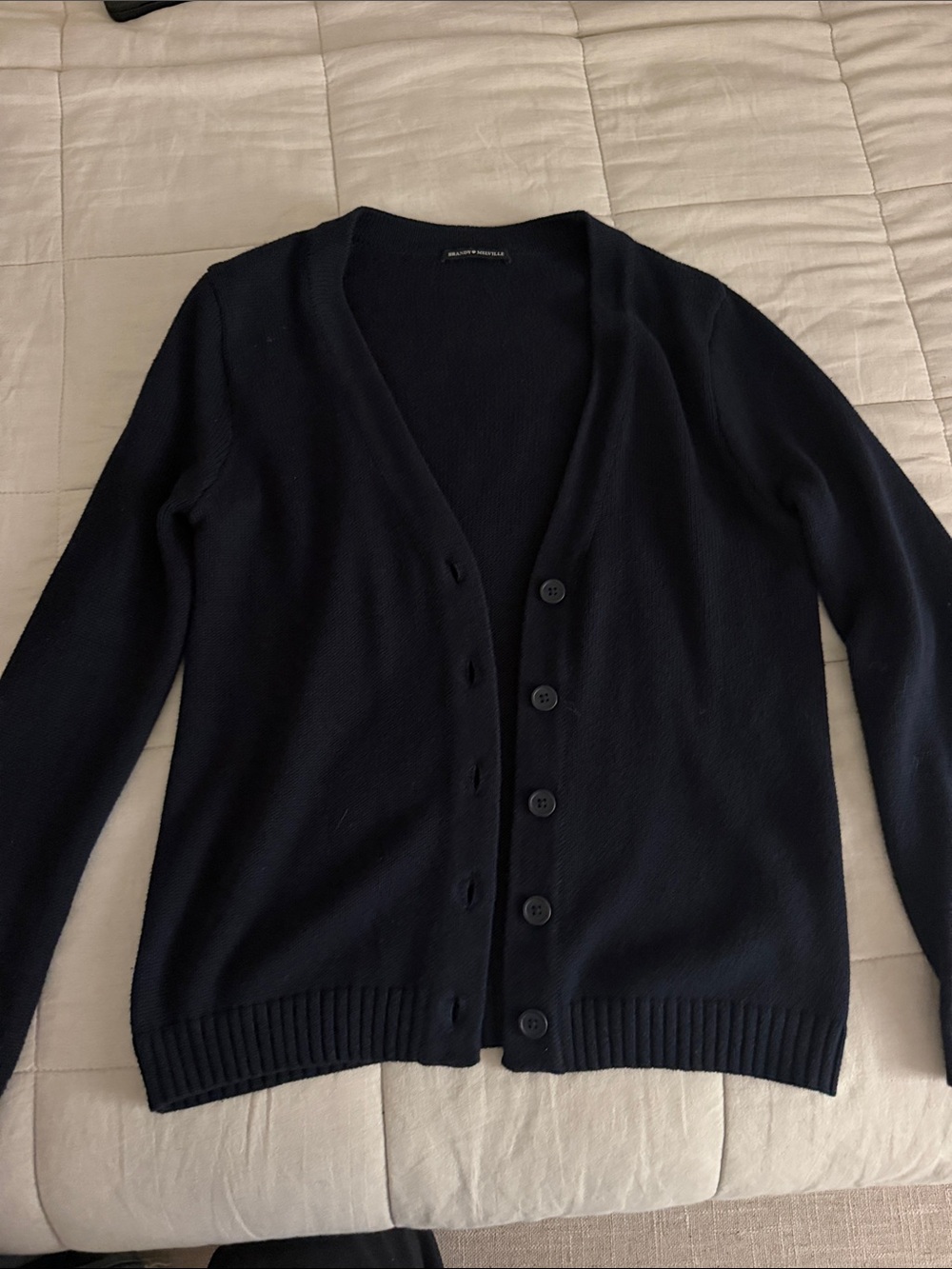 Brandy Melville Black V-Neck Button Cardigan
